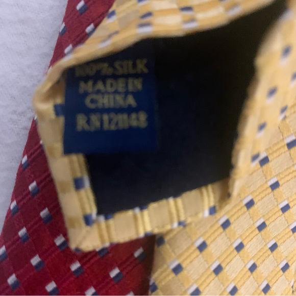 Classic Red and Yellow Patterned Ties - Picture 14 of 16